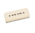 Cream-colored rectangular guitar pickup with six exposed pole screws on top.