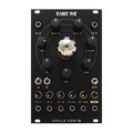 Black modular synthesizer panel with multiple knobs, toggle switches, and 3.5mm jacks labeled with gain, tone, drive, mix, and CV inputs/outputs.