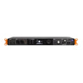 Front view of a black Arturia AudioFuse 16Rig audio interface with inputs, controls, and display screen.