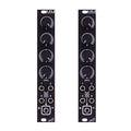 Two identical black eurorack modules each with four knobs, four jacks, a toggle switch, and white printed markings.