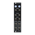 Black eurorack module with eight 3.5mm jacks, two white push buttons, and labeled sections Mode, Clock, Data, A and B.