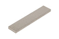 Rectangular metallic bar with a silver-grey finish on a white background.