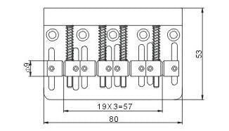 Solo Chrome 4 String High-Mass Style Bass Bridge
