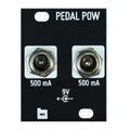 Black panel with two 9V 500mA barrel power jacks labeled PEDAL POW.