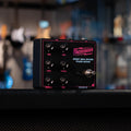 Black Benson Deep Sea Diver Fuzz-Echo pedal with six control knobs and a footswitch on top of a surface.