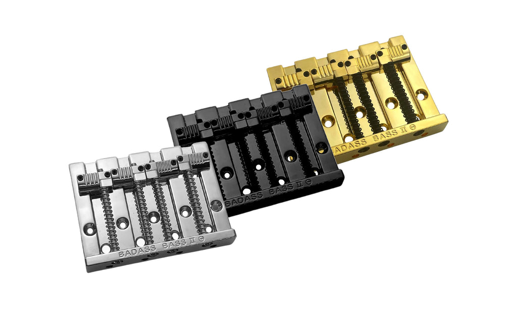 Leo Quan® Badass II™ 4-String Bass Bridge – Grooved Saddles