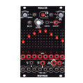 Black Befaco Muxlicer Eurorack module with knobs, sliders, toggle switch, and multiple 3.5mm jacks.