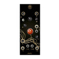 Black eurorack module with knobs, toggle switch, 3.5mm jacks, and red central button labeled AthRA