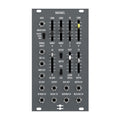 Gray eurorack module labeled RACHAEL with sliders, toggle switches, and multiple audio jack connectors.