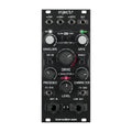 Black eurorack module with multiple jacks, knobs, switches, and indicator lights labeled by function.