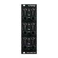 Black Eurorack module with multiple switches and jacks labeled 'SND' and 'RCV' by boredbrain.