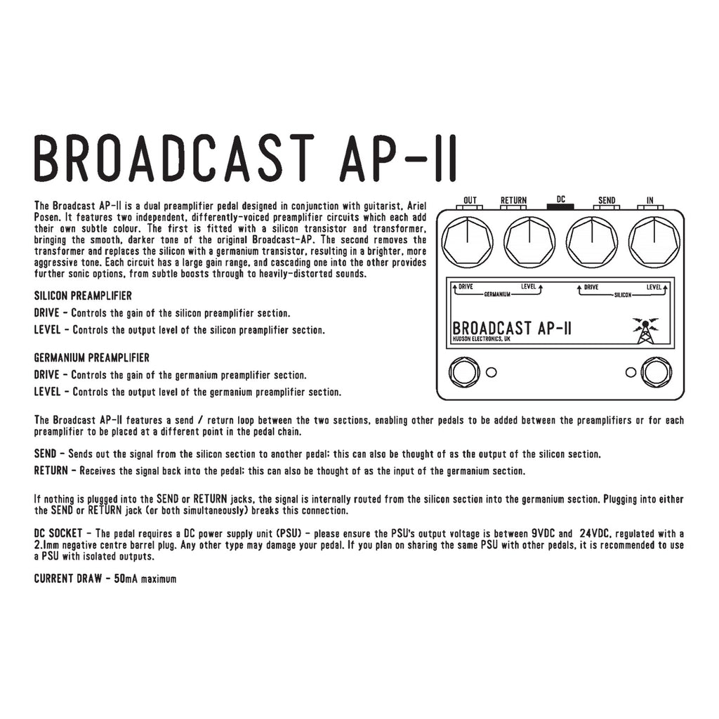 Hudson Electronics Broadcast AP-II Preamp