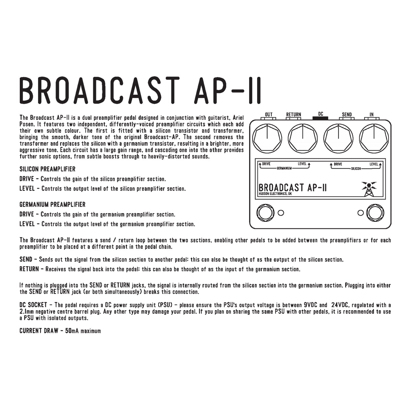 Hudson Electronics Broadcast AP-II Preamp