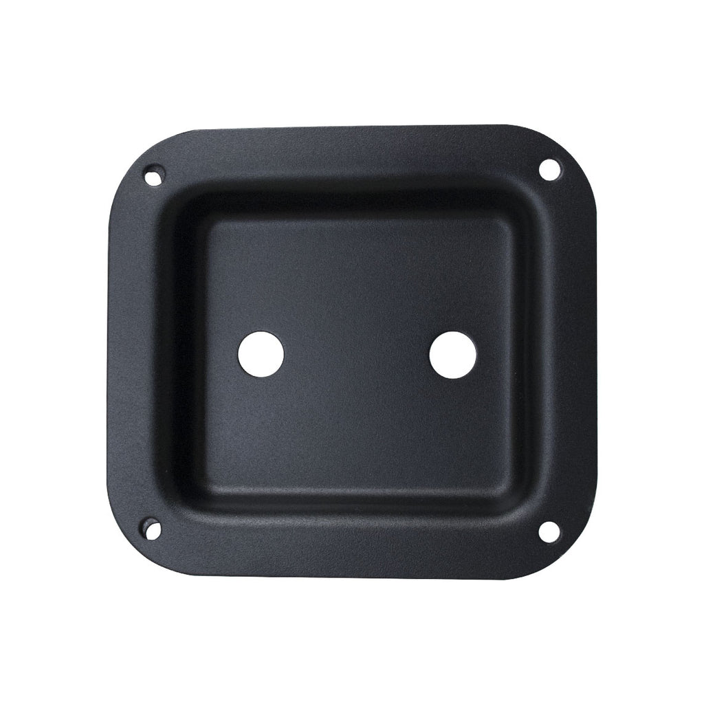 Solo Jack Plate – Dual 1/4″ Square Black Metal