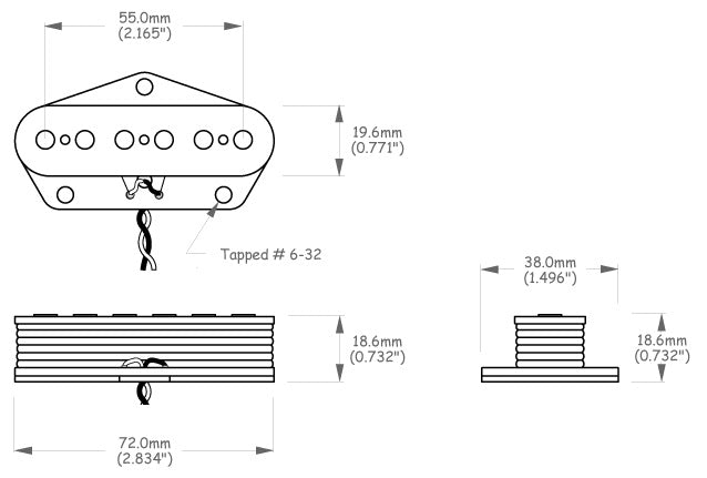 Solo Music Gear Solo DIY Tele Pickup Kit – Bridge
