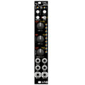 Black channel strip module with knobs, buttons, toggle switch, and multiple 3.5mm jacks labeled with audio and effect controls.