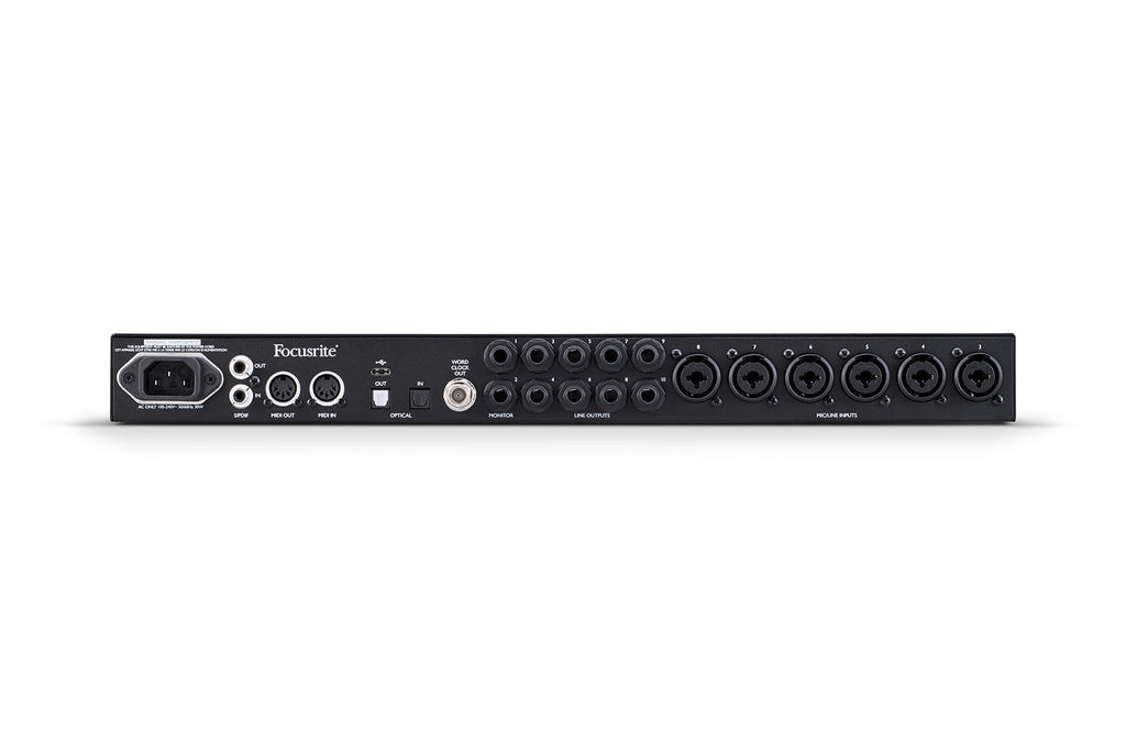 Focusrite Powerful Studio-grade 18-in / 20-out Audio Interface CLARETT-PLUS-8PRE, computer recording audio interface
