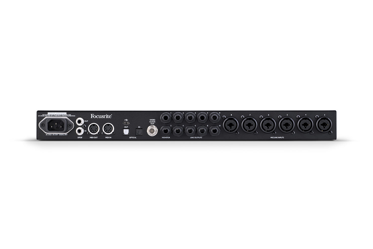 Focusrite Powerful Studio-grade 18-in / 20-out Audio Interface CLARETT-PLUS-8PRE, computer recording audio interface