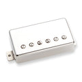 Rectangular metal guitar pickup with six adjustable pole screws and mounting tabs on each side.