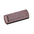 Rectangular wooden acoustic guitar pickup with six metal pinholes and DiMarzio logo on one side.