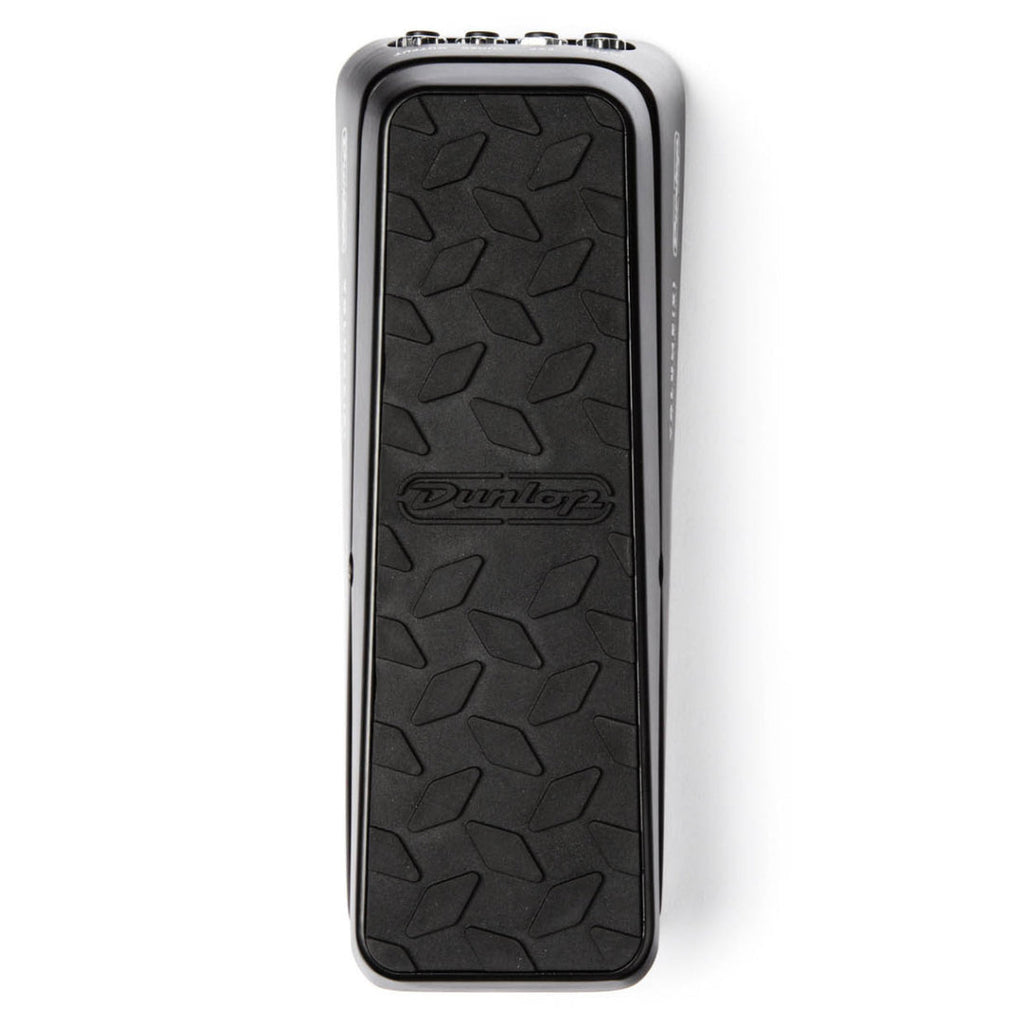 Black and gray expression pedal with textured footpad and Dunlop logo on a white background.