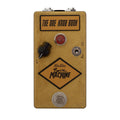 Gold-colored effects pedal with one black rotary knob, one toggle switch, one footswitch, and red indicator light.