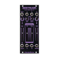 Black Eurorack module with purple and white labeling featuring knobs, sliders, and jack inputs and outputs.