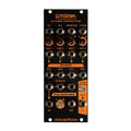 Black eurorack module with orange labeling featuring knobs and multiple 3.5mm audio jacks.