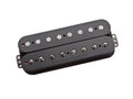Black dual-coil guitar pickup with visible pole pieces and Seymour Duncan branding.