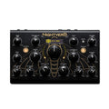 Black Erica Synths NightVerb device with multiple knobs, buttons, and a small screen showing Lo-Fi Whip preset.
