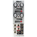 Front view of a silver Hikari Eucrhythm module with knobs, sliders, and jack connectors labeled for sequencing control.