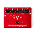 Red guitar effects pedal with five black knobs, toggle switch, footswitch, and EVH branding.