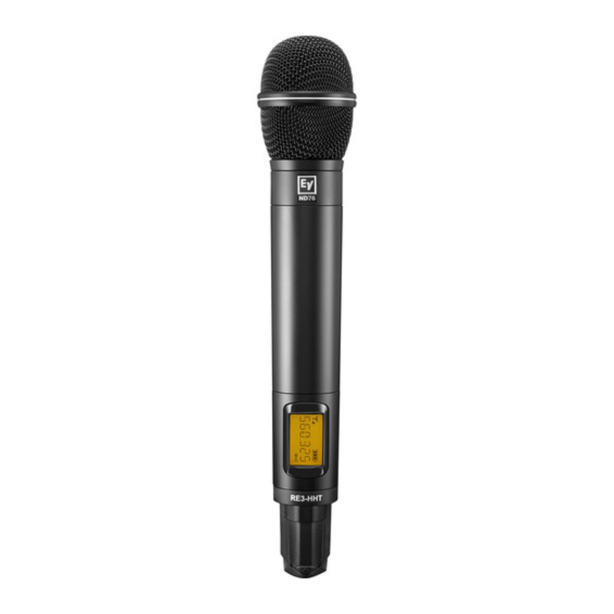 Electro-Voice RE3-ND76 Wireless Handheld Microphone System with ND76 Wireless Mic (5L: 488 to 524 MHz), studio recording microphone body