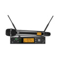 Wireless handheld microphone and receiver with antennas and digital displays showing frequency 560.325 MHz.