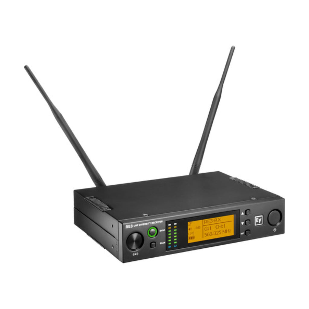Electro-Voice RE3-RX6M Diversity Wireless Receiver (653–663 MHz), studio recording microphone body