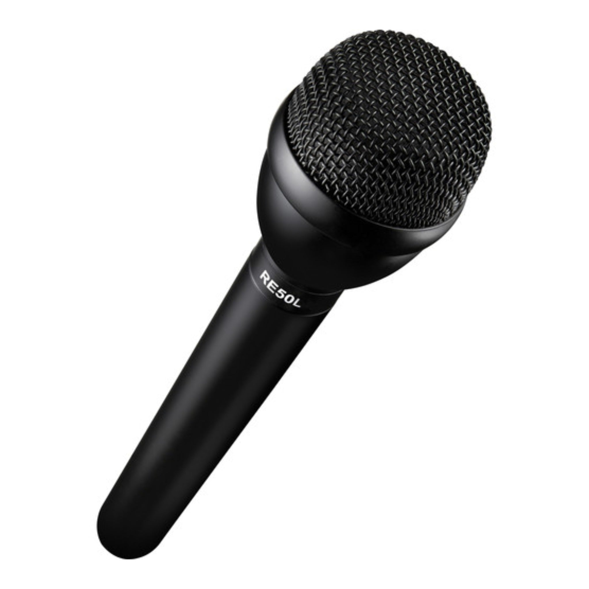 Electro‑Voice RE50L - Omnidirectional Dynamic Shockmounted ENG Microphone with Long Handle - Black, studio recording microphone body