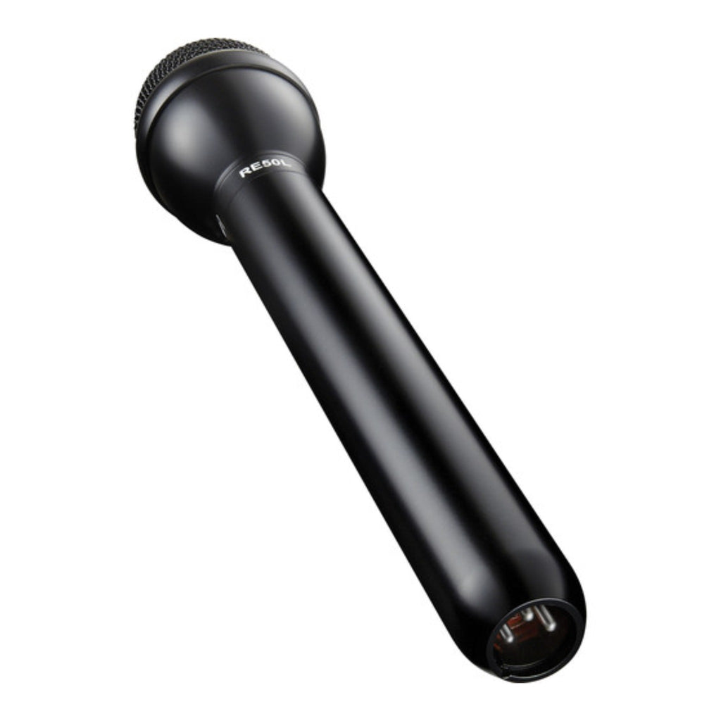 Electro‑Voice RE50L - Omnidirectional Dynamic Shockmounted ENG Microphone with Long Handle - Black, studio recording microphone body