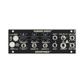 Black eurorack module with knobs, buttons, switches, and labeled jack connectors from Endorphin.es