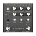 Black Endorphin.es pedal with multiple knobs, push buttons, LED indicators, and two footswitches labeled Bypass and Preset.