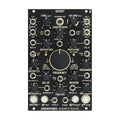 Black eurorack module labeled Ghost with knobs, jack sockets, and buttons for audio and modulation control.