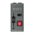 Black rectangular pedal with slider, toggle switch, and red button labeled with a popcorn icon.