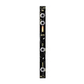 Slim black Eurorack module with four 1/4 inch jacks, two rotary knobs, and printed labels for inputs and outputs.