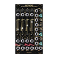 Black Eurorack module with sliders, knobs, and multiple jack sockets labeled Ricochet by eowave.