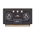 Black sampler/looper card with toggle switches, buttons, slider, and gold edge connector contacts.