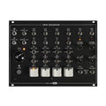 Black drum sequencer module with multiple jacks, knobs, buttons, and labeled controls.