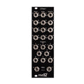Black module with multiple labeled 1/8 inch jacks for pitch, gate, velocity/CV, triggers, and MIDI TRS B ports