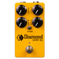 Yellow guitar effects pedal with four black knobs, one toggle switch, and a footswitch labeled Diamond COMP/EQ.