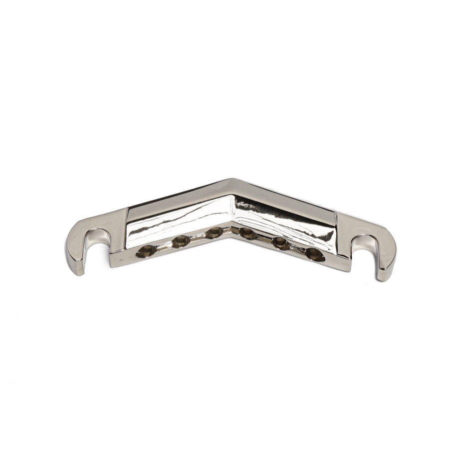 Gretsch® Chevron “V” Stop Tailpiece with Studs and Anchors – Nickel