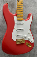 Fender Custom Shop 1955 Stratocaster DLX Closet Classic 1-Piece Maple Neck, Faded Aged Fiesta Red 9235700037 SERIAL NUMBER CZ585538 - 6 LBS 15 OZ Used Mint Condition