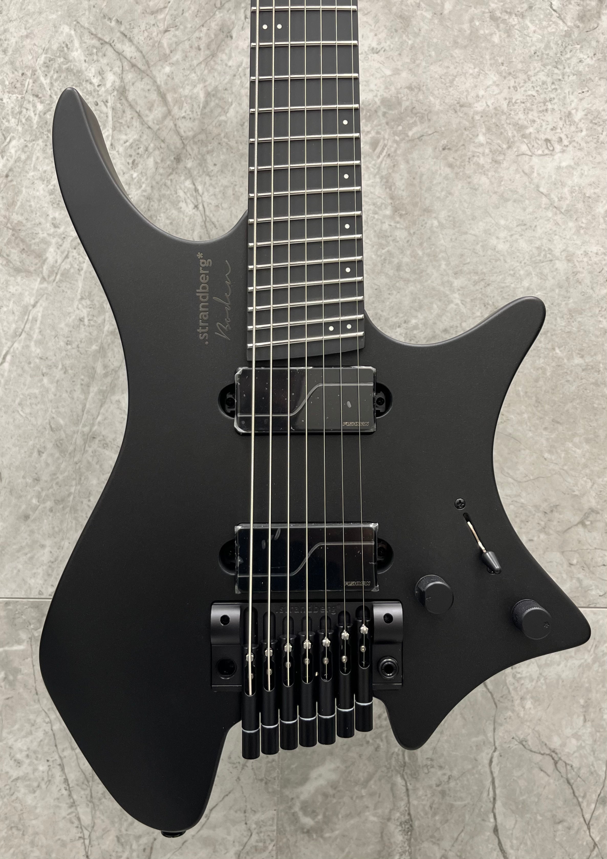 Strandberg Boden Metal NX7 7 STRING Tremolo Electric Guitar, Black Granite BD7TCT-24M-L-M-BK SERIAL NUMBER C2504672 - 5 LBS 10 OZ
